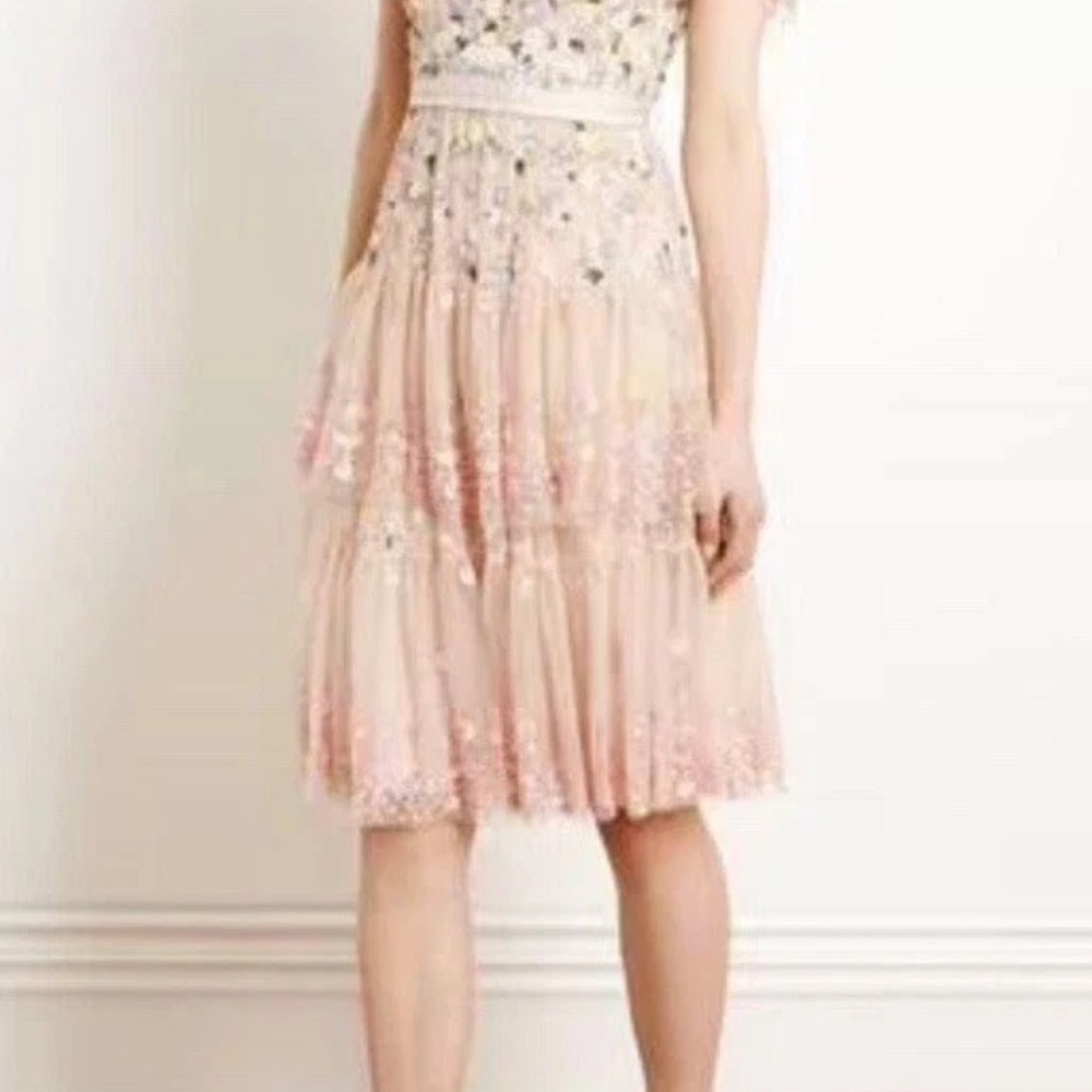 Needle & Thread Pink embroidered Dress